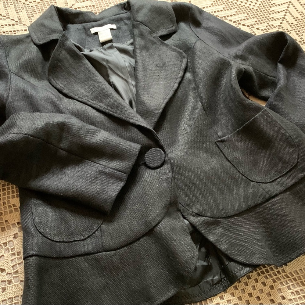 TWEEDS Black Linen Jacket/Blazer